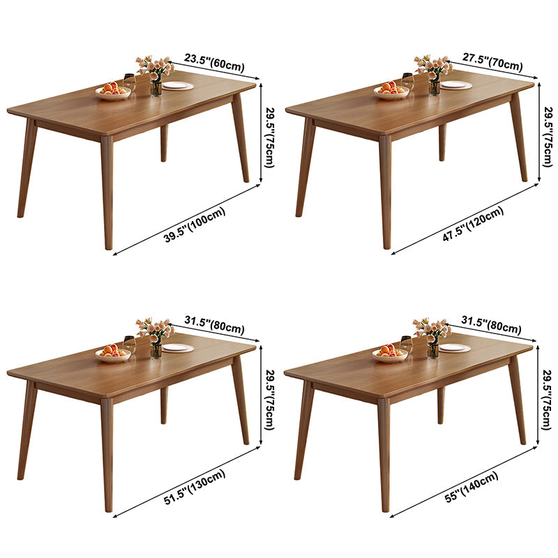 Modern Solid Wood Brown Dining Table Rectangle Shape Standard Dining Table for Kitchen Clearhalo ' dining_table' 'Dining Tables & Seating' 'Dining Tables' 'furn' 'furn_dining_table' 'Furniture' 'furniture_dining_table' 'Kitchen & Dining Furniture' 'kitchen&dining_furn' 'kitchen' 'kitchen_dining_table' 3704246