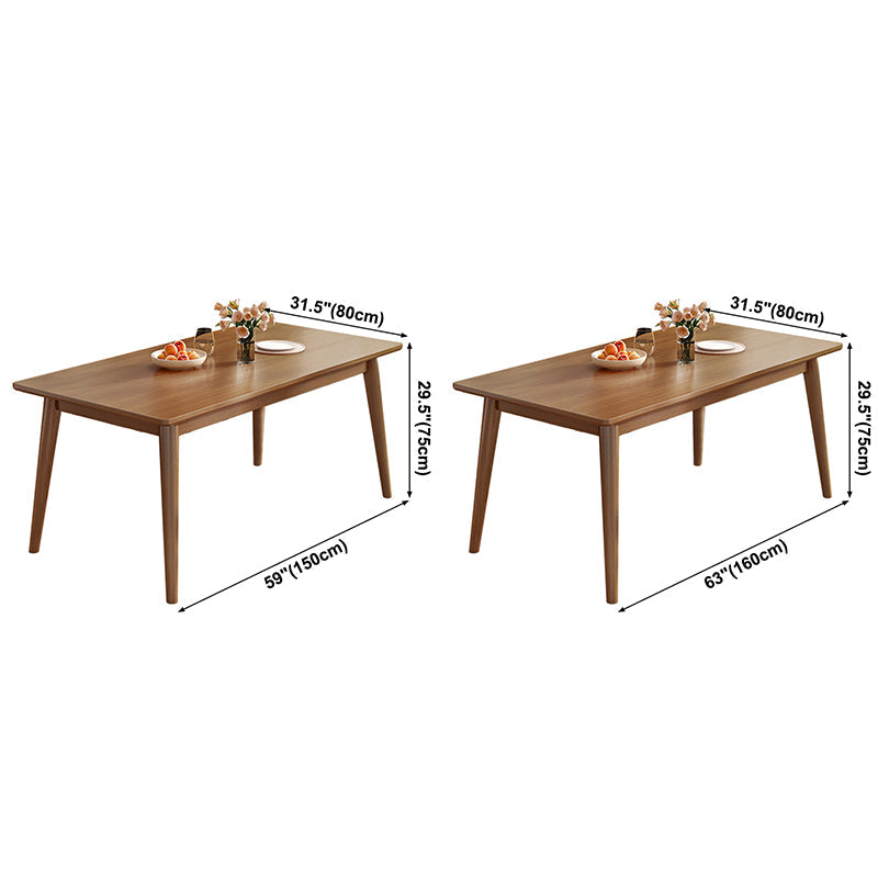 Modern Solid Wood Brown Dining Table Rectangle Shape Standard Dining Table for Kitchen Clearhalo ' dining_table' 'Dining Tables & Seating' 'Dining Tables' 'furn' 'furn_dining_table' 'Furniture' 'furniture_dining_table' 'Kitchen & Dining Furniture' 'kitchen&dining_furn' 'kitchen' 'kitchen_dining_table' 3704247