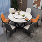 Solid Wood Contemporary Round Dining Table Sintered Stone Top Table for Dining Room Clearhalo ' dining_table' 'Dining Tables & Seating' 'Dining Tables' 'furn' 'furn_dining_table' 'Furniture' 'furniture_dining_table' 'Kitchen & Dining Furniture' 'kitchen&dining_furn' 'kitchen' 'kitchen_dining_table' 3704261