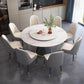Metal Modern Round Dining Table Sintered Stone Table for Kitchen and Dining Room Clearhalo ' dining_table' 'Dining Tables & Seating' 'Dining Tables' 'furn' 'furn_dining_table' 'Furniture' 'furniture_dining_table' 'Kitchen & Dining Furniture' 'kitchen&dining_furn' 'kitchen' 'kitchen_dining_table' 3704279