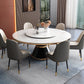 Metal Modern Round Dining Table Sintered Stone Table for Kitchen and Dining Room Clearhalo ' dining_table' 'Dining Tables & Seating' 'Dining Tables' 'furn' 'furn_dining_table' 'Furniture' 'furniture_dining_table' 'Kitchen & Dining Furniture' 'kitchen&dining_furn' 'kitchen' 'kitchen_dining_table' 3704281