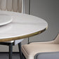 Metal Modern Round Dining Table Sintered Stone Table for Kitchen and Dining Room Clearhalo ' dining_table' 'Dining Tables & Seating' 'Dining Tables' 'furn' 'furn_dining_table' 'Furniture' 'furniture_dining_table' 'Kitchen & Dining Furniture' 'kitchen&dining_furn' 'kitchen' 'kitchen_dining_table' 3704284