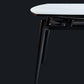 Sintered Stone Extendable Round Dining Table Modern Adjustable Table with Metal 4 Legs Clearhalo ' dining_table' 'Dining Tables & Seating' 'Dining Tables' 'furn' 'furn_dining_table' 'Furniture' 'furniture_dining_table' 'Kitchen & Dining Furniture' 'kitchen&dining_furn' 'kitchen' 'kitchen_dining_table' 3704294