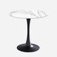 Contemporary Round Dining Table Sintered Stone Dining Table with Tulip Base for Home Kitchen Dinner White Black Clearhalo ' dining_table' 'Dining Tables & Seating' 'Dining Tables' 'furn' 'furn_dining_table' 'Furniture' 'furniture_dining_table' 'Kitchen & Dining Furniture' 'kitchen&dining_furn' 'kitchen' 'kitchen_dining_table' 3704316