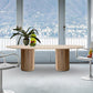 Solid Wood Contemporary Oval Indoor Table Wood Top Table for Dining Room and Kitchen Clearhalo ' dining_table' 'Dining Tables & Seating' 'Dining Tables' 'furn' 'furn_dining_table' 'Furniture' 'furniture_dining_table' 'Kitchen & Dining Furniture' 'kitchen&dining_furn' 'kitchen' 'kitchen_dining_table' 3704334