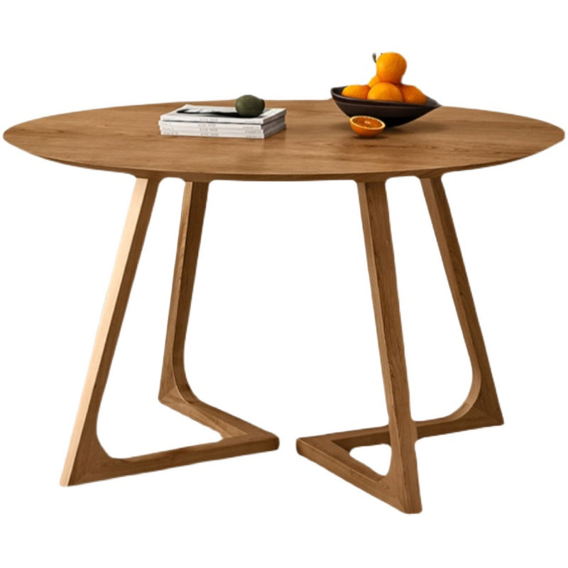 Round Pedestal Dining Site Table Contemporary Furniture with Pine Solid Wood Without Chairs Clearhalo ' dining_table' 'Dining Tables & Seating' 'Dining Tables' 'furn' 'furn_dining_table' 'Furniture' 'furniture_dining_table' 'Kitchen & Dining Furniture' 'kitchen&dining_furn' 'kitchen' 'kitchen_dining_table' 3704343