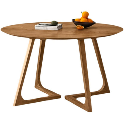 Round Pedestal Dining Site Table Contemporary Furniture with Pine Solid Wood Without Chairs Clearhalo ' dining_table' 'Dining Tables & Seating' 'Dining Tables' 'furn' 'furn_dining_table' 'Furniture' 'furniture_dining_table' 'Kitchen & Dining Furniture' 'kitchen&dining_furn' 'kitchen' 'kitchen_dining_table' 3704343