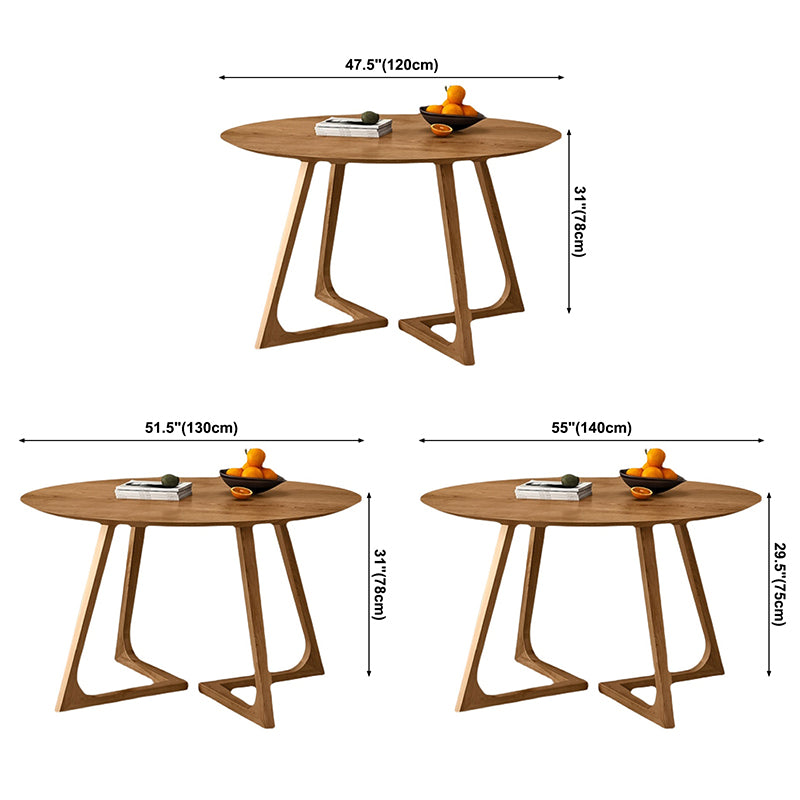 Round Pedestal Dining Site Table Contemporary Furniture with Pine Solid Wood Clearhalo ' dining_table' 'Dining Tables & Seating' 'Dining Tables' 'furn' 'furn_dining_table' 'Furniture' 'furniture_dining_table' 'Kitchen & Dining Furniture' 'kitchen&dining_furn' 'kitchen' 'kitchen_dining_table' 3704349
