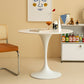Contemporary Round Shape Sintered Stone Dining Table Kitchen Dining Table with Tulip Base Clearhalo ' dining_table' 'Dining Tables & Seating' 'Dining Tables' 'furn' 'furn_dining_table' 'Furniture' 'furniture_dining_table' 'Kitchen & Dining Furniture' 'kitchen&dining_furn' 'kitchen' 'kitchen_dining_table' 3704369