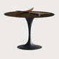 Contemporary Round Shape Sintered Stone Dining Table Kitchen Dining Table with Tulip Base Black Without Chairs Clearhalo ' dining_table' 'Dining Tables & Seating' 'Dining Tables' 'furn' 'furn_dining_table' 'Furniture' 'furniture_dining_table' 'Kitchen & Dining Furniture' 'kitchen&dining_furn' 'kitchen' 'kitchen_dining_table' 3704371