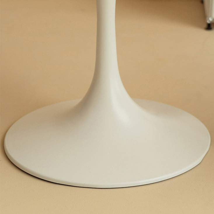 Contemporary Round Shape Sintered Stone Dining Table Kitchen Dining Table with Tulip Base Clearhalo ' dining_table' 'Dining Tables & Seating' 'Dining Tables' 'furn' 'furn_dining_table' 'Furniture' 'furniture_dining_table' 'Kitchen & Dining Furniture' 'kitchen&dining_furn' 'kitchen' 'kitchen_dining_table' 3704378