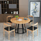 Round Solid Pinewood Brown Tone Dining Table Simplicity Pedestal Table for Dining Room Clearhalo ' dining_table' 'Dining Tables & Seating' 'Dining Tables' 'furn' 'furn_dining_table' 'Furniture' 'furniture_dining_table' 'Kitchen & Dining Furniture' 'kitchen&dining_furn' 'kitchen' 'kitchen_dining_table' 3704386