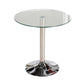 Modern Style Glass Kitchen Dining Room Table Round Table with Tulip Base Clear Without Chairs Clearhalo ' dining_table' 'Dining Tables & Seating' 'Dining Tables' 'furn' 'furn_dining_table' 'Furniture' 'furniture_dining_table' 'Kitchen & Dining Furniture' 'kitchen&dining_furn' 'kitchen' 'kitchen_dining_table' 3704396