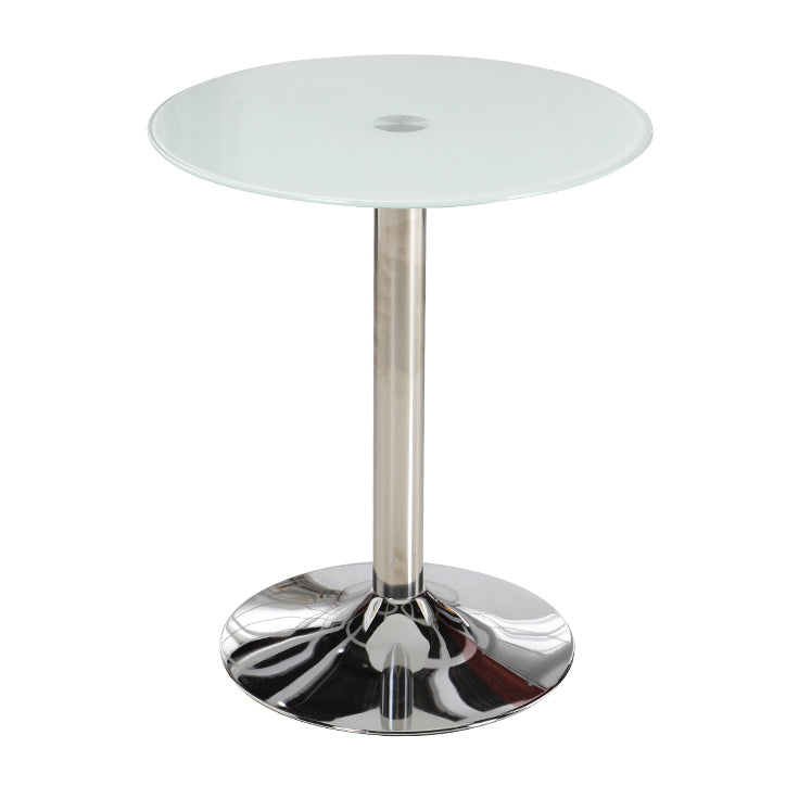 Modern Style Glass Kitchen Dining Room Table Round Table with Tulip Base White Without Chairs Clearhalo ' dining_table' 'Dining Tables & Seating' 'Dining Tables' 'furn' 'furn_dining_table' 'Furniture' 'furniture_dining_table' 'Kitchen & Dining Furniture' 'kitchen&dining_furn' 'kitchen' 'kitchen_dining_table' 3704399