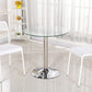 Modern Style Glass Kitchen Dining Room Table Round Table with Tulip Base Clearhalo ' dining_table' 'Dining Tables & Seating' 'Dining Tables' 'furn' 'furn_dining_table' 'Furniture' 'furniture_dining_table' 'Kitchen & Dining Furniture' 'kitchen&dining_furn' 'kitchen' 'kitchen_dining_table' 3704403