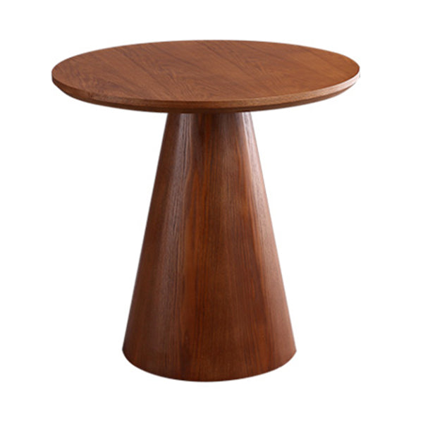 Solid Wood Brown Tone Dining Table Contemporary Pedestal Table for Dining Room Brown 27.6"L x 27.6"W x 27.6"H Without Chairs Clearhalo ' dining_table' 'Dining Tables & Seating' 'Dining Tables' 'furn' 'furn_dining_table' 'Furniture' 'furniture_dining_table' 'Kitchen & Dining Furniture' 'kitchen&dining_furn' 'kitchen' 'kitchen_dining_table' 3704406
