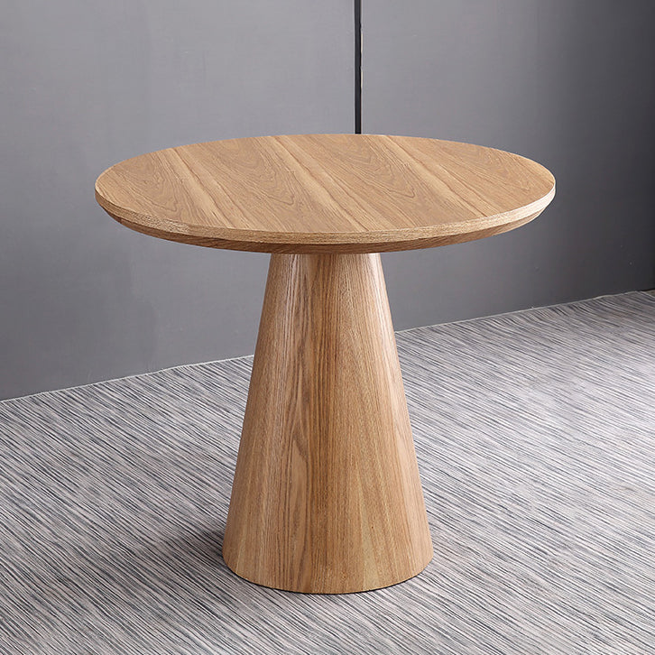 Solid Wood Brown Tone Dining Table Contemporary Pedestal Table for Dining Room Clearhalo ' dining_table' 'Dining Tables & Seating' 'Dining Tables' 'furn' 'furn_dining_table' 'Furniture' 'furniture_dining_table' 'Kitchen & Dining Furniture' 'kitchen&dining_furn' 'kitchen' 'kitchen_dining_table' 3704413