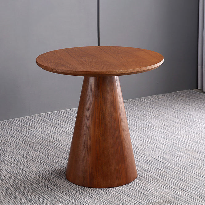 Solid Wood Brown Tone Dining Table Contemporary Pedestal Table for Dining Room Clearhalo ' dining_table' 'Dining Tables & Seating' 'Dining Tables' 'furn' 'furn_dining_table' 'Furniture' 'furniture_dining_table' 'Kitchen & Dining Furniture' 'kitchen&dining_furn' 'kitchen' 'kitchen_dining_table' 3704414