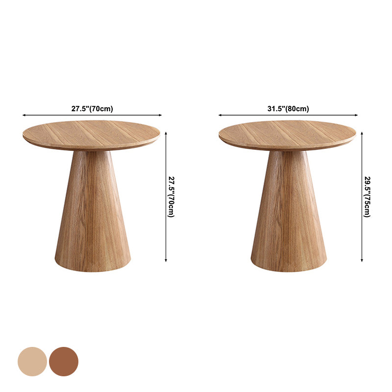 Solid Wood Brown Tone Dining Table Contemporary Pedestal Table for Dining Room Clearhalo ' dining_table' 'Dining Tables & Seating' 'Dining Tables' 'furn' 'furn_dining_table' 'Furniture' 'furniture_dining_table' 'Kitchen & Dining Furniture' 'kitchen&dining_furn' 'kitchen' 'kitchen_dining_table' 3704415