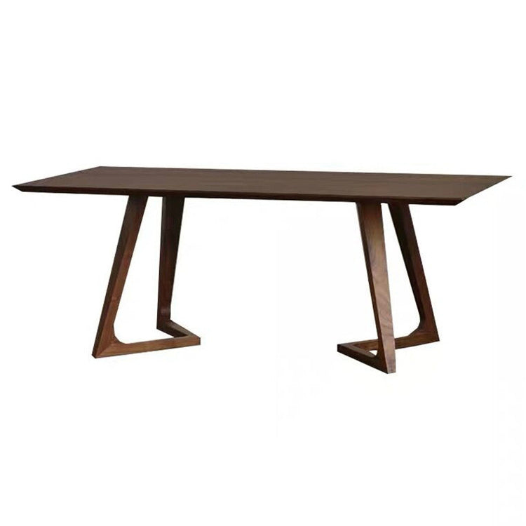 Contemporary Rectangle Dining Table Pine Solid Wood Table with Double Pedestal for Dining Room Without Chairs Clearhalo ' dining_table' 'Dining Tables & Seating' 'Dining Tables' 'furn' 'furn_dining_table' 'Furniture' 'furniture_dining_table' 'Kitchen & Dining Furniture' 'kitchen&dining_furn' 'kitchen' 'kitchen_dining_table' 3704431
