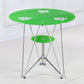 Modern Style Glass Kitchen Dining Room Table Round Table with Metal Base Green Without Chairs Clearhalo ' dining_table' 'Dining Tables & Seating' 'Dining Tables' 'furn' 'furn_dining_table' 'Furniture' 'furniture_dining_table' 'Kitchen & Dining Furniture' 'kitchen&dining_furn' 'kitchen' 'kitchen_dining_table' 3704435