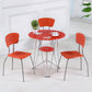 Modern Style Glass Kitchen Dining Room Table Round Table with Metal Base Clearhalo ' dining_table' 'Dining Tables & Seating' 'Dining Tables' 'furn' 'furn_dining_table' 'Furniture' 'furniture_dining_table' 'Kitchen & Dining Furniture' 'kitchen&dining_furn' 'kitchen' 'kitchen_dining_table' 3704439