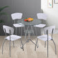 Modern Style Glass Kitchen Dining Room Table Round Table with Metal Base Clearhalo ' dining_table' 'Dining Tables & Seating' 'Dining Tables' 'furn' 'furn_dining_table' 'Furniture' 'furniture_dining_table' 'Kitchen & Dining Furniture' 'kitchen&dining_furn' 'kitchen' 'kitchen_dining_table' 3704440