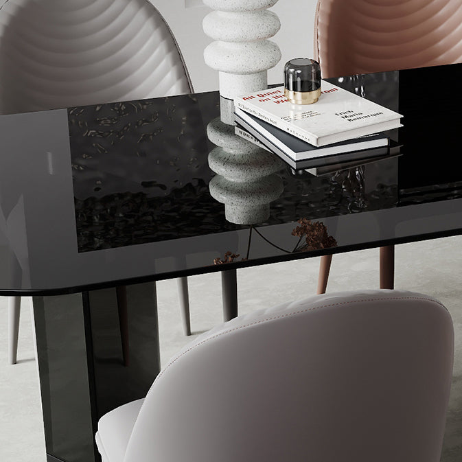 Glass Contemporary Free Form Dining Table Clear Glass Table for Dining Room Clearhalo ' dining_table' 'Dining Tables & Seating' 'Dining Tables' 'furn' 'furn_dining_table' 'Furniture' 'furniture_dining_table' 'Kitchen & Dining Furniture' 'kitchen&dining_furn' 'kitchen' 'kitchen_dining_table' 3704451