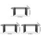 Glass Contemporary Free Form Dining Table Clear Glass Table for Dining Room Clearhalo ' dining_table' 'Dining Tables & Seating' 'Dining Tables' 'furn' 'furn_dining_table' 'Furniture' 'furniture_dining_table' 'Kitchen & Dining Furniture' 'kitchen&dining_furn' 'kitchen' 'kitchen_dining_table' 3704455