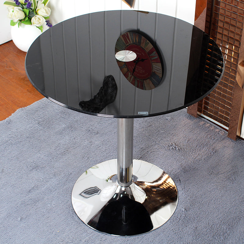 Round Tulip Base Contemporary Dining Table Three-Color Fixed Table of Glass Clearhalo ' dining_table' 'Dining Tables & Seating' 'Dining Tables' 'furn' 'furn_dining_table' 'Furniture' 'furniture_dining_table' 'Kitchen & Dining Furniture' 'kitchen&dining_furn' 'kitchen' 'kitchen_dining_table' 3704458