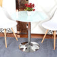 Round Tulip Base Contemporary Dining Table Three-Color Fixed Table of Glass Clearhalo ' dining_table' 'Dining Tables & Seating' 'Dining Tables' 'furn' 'furn_dining_table' 'Furniture' 'furniture_dining_table' 'Kitchen & Dining Furniture' 'kitchen&dining_furn' 'kitchen' 'kitchen_dining_table' 3704461