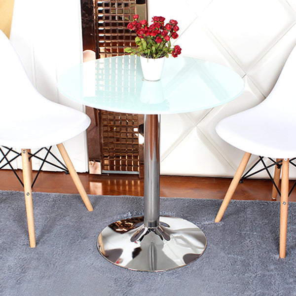 Round Tulip Base Contemporary Dining Table Three-Color Fixed Table of Glass Clearhalo ' dining_table' 'Dining Tables & Seating' 'Dining Tables' 'furn' 'furn_dining_table' 'Furniture' 'furniture_dining_table' 'Kitchen & Dining Furniture' 'kitchen&dining_furn' 'kitchen' 'kitchen_dining_table' 3704461