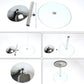 Round Tulip Base Contemporary Dining Table Three-Color Fixed Table of Glass Clearhalo ' dining_table' 'Dining Tables & Seating' 'Dining Tables' 'furn' 'furn_dining_table' 'Furniture' 'furniture_dining_table' 'Kitchen & Dining Furniture' 'kitchen&dining_furn' 'kitchen' 'kitchen_dining_table' 3704464