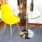 Round Tulip Base Contemporary Dining Table Three-Color Fixed Table of Glass Clearhalo ' dining_table' 'Dining Tables & Seating' 'Dining Tables' 'furn' 'furn_dining_table' 'Furniture' 'furniture_dining_table' 'Kitchen & Dining Furniture' 'kitchen&dining_furn' 'kitchen' 'kitchen_dining_table' 3704468