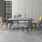 Modern Sintered Stone Standard Dining Table Rectangle Shape Dining Table for Kitchen Clearhalo ' dining_table' 'Dining Tables & Seating' 'Dining Tables' 'furn' 'furn_dining_table' 'Furniture' 'furniture_dining_table' 'Kitchen & Dining Furniture' 'kitchen&dining_furn' 'kitchen' 'kitchen_dining_table' 3704470