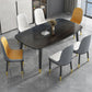 Modern Sintered Stone Standard Dining Table Rectangle Shape Dining Table for Kitchen Black Without Chairs Clearhalo ' dining_table' 'Dining Tables & Seating' 'Dining Tables' 'furn' 'furn_dining_table' 'Furniture' 'furniture_dining_table' 'Kitchen & Dining Furniture' 'kitchen&dining_furn' 'kitchen' 'kitchen_dining_table' 3704471