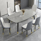 Modern Sintered Stone Standard Dining Table Rectangle Shape Dining Table for Kitchen Gray Without Chairs Clearhalo ' dining_table' 'Dining Tables & Seating' 'Dining Tables' 'furn' 'furn_dining_table' 'Furniture' 'furniture_dining_table' 'Kitchen & Dining Furniture' 'kitchen&dining_furn' 'kitchen' 'kitchen_dining_table' 3704472