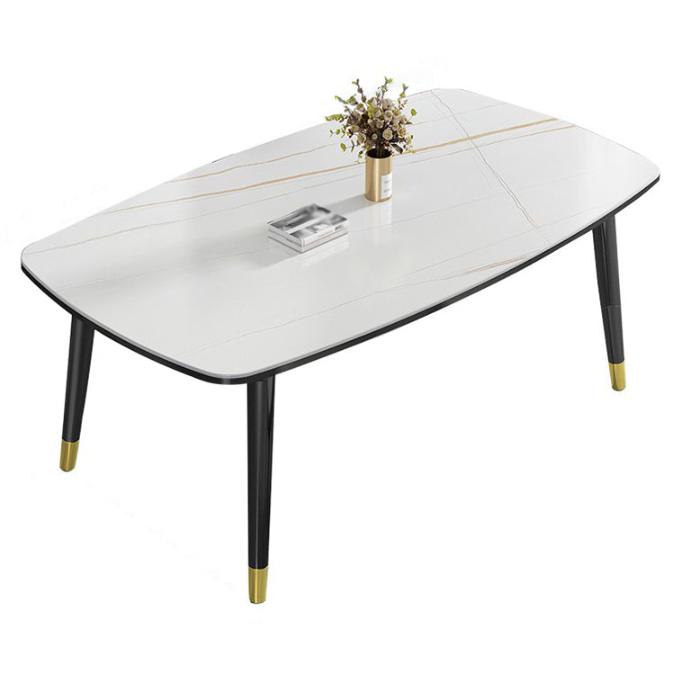 Modern Sintered Stone Standard Dining Table Rectangle Shape Dining Table for Kitchen Gold Without Chairs Clearhalo ' dining_table' 'Dining Tables & Seating' 'Dining Tables' 'furn' 'furn_dining_table' 'Furniture' 'furniture_dining_table' 'Kitchen & Dining Furniture' 'kitchen&dining_furn' 'kitchen' 'kitchen_dining_table' 3704473