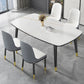 Modern Sintered Stone Standard Dining Table Rectangle Shape Dining Table for Kitchen Clearhalo ' dining_table' 'Dining Tables & Seating' 'Dining Tables' 'furn' 'furn_dining_table' 'Furniture' 'furniture_dining_table' 'Kitchen & Dining Furniture' 'kitchen&dining_furn' 'kitchen' 'kitchen_dining_table' 3704477