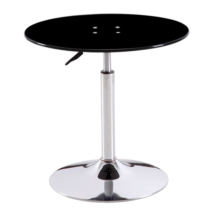 Modern Round Dining Room Table Tempered Glass Table with Pedestal Base for Home Kitchen Dinner Black Without Chairs Clearhalo ' dining_table' 'Dining Tables & Seating' 'Dining Tables' 'furn' 'furn_dining_table' 'Furniture' 'furniture_dining_table' 'Kitchen & Dining Furniture' 'kitchen&dining_furn' 'kitchen' 'kitchen_dining_table' 3704482