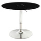Modern Round Dining Room Table Tempered Glass Table with Pedestal Base for Home Kitchen Dinner Black 31.5"L x 31.5"W x 29.5"H Without Chairs Clearhalo ' dining_table' 'Dining Tables & Seating' 'Dining Tables' 'furn' 'furn_dining_table' 'Furniture' 'furniture_dining_table' 'Kitchen & Dining Furniture' 'kitchen&dining_furn' 'kitchen' 'kitchen_dining_table' 3704487