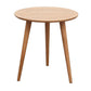 Contemporary Round Dining Table Oak Solid Wood Table with 3 Legs for Dining Room 23.6"L x 23.6"W x 24.8"H Without Chairs Clearhalo ' dining_table' 'Dining Tables & Seating' 'Dining Tables' 'furn' 'furn_dining_table' 'Furniture' 'furniture_dining_table' 'Kitchen & Dining Furniture' 'kitchen&dining_furn' 'kitchen' 'kitchen_dining_table' 3704505