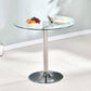 Modern Style Glass Kitchen Dining Table Round Table with Tulip Base for Home Use Clearhalo ' dining_table' 'Dining Tables & Seating' 'Dining Tables' 'furn' 'furn_dining_table' 'Furniture' 'furniture_dining_table' 'Kitchen & Dining Furniture' 'kitchen&dining_furn' 'kitchen' 'kitchen_dining_table' 3704534