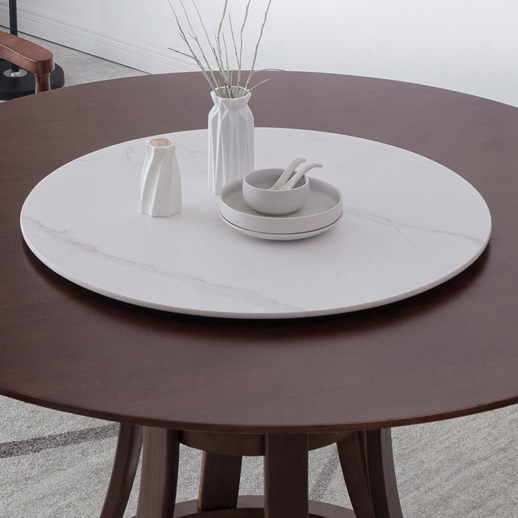 Modern Style Home Solid Wood Dining Table Round Shape Table with Single Pedestal Clearhalo ' dining_table' 'Dining Tables & Seating' 'Dining Tables' 'furn' 'furn_dining_table' 'Furniture' 'furniture_dining_table' 'Kitchen & Dining Furniture' 'kitchen&dining_furn' 'kitchen' 'kitchen_dining_table' 3704545