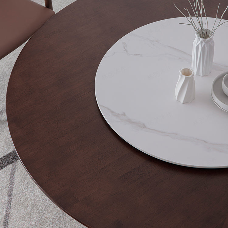 Modern Style Home Solid Wood Dining Table Round Shape Table with Single Pedestal Clearhalo ' dining_table' 'Dining Tables & Seating' 'Dining Tables' 'furn' 'furn_dining_table' 'Furniture' 'furniture_dining_table' 'Kitchen & Dining Furniture' 'kitchen&dining_furn' 'kitchen' 'kitchen_dining_table' 3704546