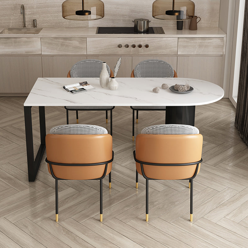 Metal Modern Free Form Dining Table Solid Wood Top Table for Dining Room and Kitchen Clearhalo ' dining_table' 'Dining Tables & Seating' 'Dining Tables' 'furn' 'furn_dining_table' 'Furniture' 'furniture_dining_table' 'Kitchen & Dining Furniture' 'kitchen&dining_furn' 'kitchen' 'kitchen_dining_table' 3704548