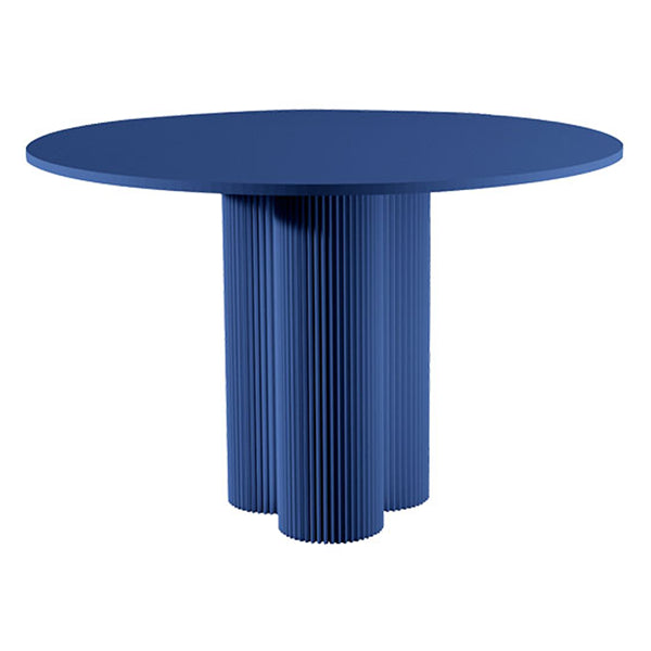 Modern Solid Wood Kitchen Dining Table Round Shape Standard Dining Table with 3 Legs Base Blue Without Chairs Clearhalo ' dining_table' 'Dining Tables & Seating' 'Dining Tables' 'furn' 'furn_dining_table' 'Furniture' 'furniture_dining_table' 'Kitchen & Dining Furniture' 'kitchen&dining_furn' 'kitchen' 'kitchen_dining_table' 3704560