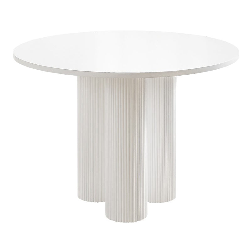 Modern Solid Wood Kitchen Dining Table Round Shape Standard Dining Table with 3 Legs Base White Without Chairs Clearhalo ' dining_table' 'Dining Tables & Seating' 'Dining Tables' 'furn' 'furn_dining_table' 'Furniture' 'furniture_dining_table' 'Kitchen & Dining Furniture' 'kitchen&dining_furn' 'kitchen' 'kitchen_dining_table' 3704562