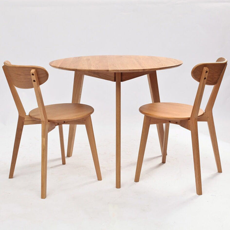 Solid Wood Tripod Base Dining Table Simplicity Style Round Dinette Table Clearhalo ' dining_table' 'Dining Tables & Seating' 'Dining Tables' 'furn' 'furn_dining_table' 'Furniture' 'furniture_dining_table' 'Kitchen & Dining Furniture' 'kitchen&dining_furn' 'kitchen' 'kitchen_dining_table' 3704566