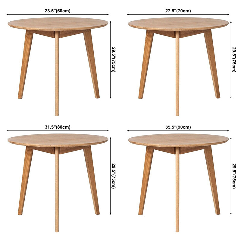 Solid Wood Tripod Base Dining Table Simplicity Style Round Dinette Table Clearhalo ' dining_table' 'Dining Tables & Seating' 'Dining Tables' 'furn' 'furn_dining_table' 'Furniture' 'furniture_dining_table' 'Kitchen & Dining Furniture' 'kitchen&dining_furn' 'kitchen' 'kitchen_dining_table' 3704573